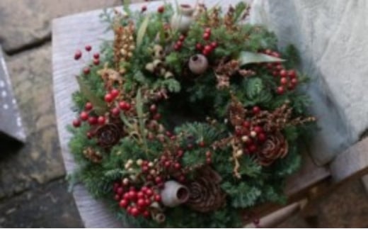 tsumugi2025クリスマスリース RED L