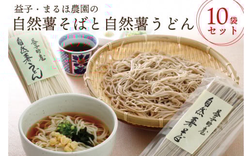 【ギフト対応可】益子・まるほ農園の自然薯そばと自然薯うどん 10袋セット(AJ002)