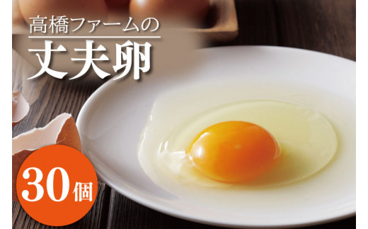 国産たまご「高橋ファームの丈夫卵」30個入り｜平飼い鶏舎 卵 玉子 タマゴ 鶏卵 朝食 生卵 卵かけごはん (AQ002)