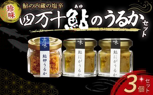 四万十鮎のうるかセット (110g) Ess-03 塩辛 にがうるか うるか おつまみ 珍味 発酵食品 鮎 あゆ アユ 魚 魚介 川魚 瓶詰 セット ソース