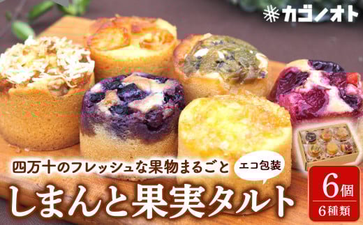 【しまんと果実】エコ包装 タルト 6個入(キウイ・すもも・文旦・ブルーベリー・金柑・ジンジャーラムナッツ)Ikg-Z98/ タルト たると お取り寄せ グルメ スイーツ お菓子 デザート 焼き菓子 焼菓子 カゴノオト