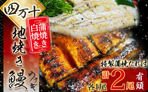 四万十地焼き鰻 2尾 蒲焼&白焼きセット Esg-20 蒲焼 白焼き 国産 鰻 鰻 鰻 蒲焼 肉 冷凍 食べ比べ おすすめ 小分け 個包装 四万十鰻