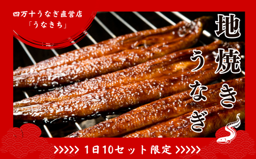 [1日10セット限定]四万十うなぎ直営店「うなきち」地焼きセット [2尾で300g以上] 国産 名店 食べ方 調理済み うな重・ひつまぶしに タレ付き 山椒付き ギフト(お歳暮/お正月)高級 お取り寄せ グルメ 冷凍 おすすめ 四万十鰻 鰻 うなぎ ウナギ