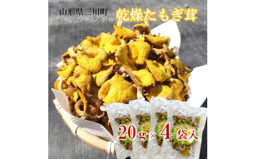 グリーンファーム小野寺の乾燥たもぎ茸 20g×4袋