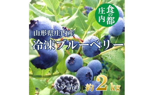 食の都庄内【令和7年産】庄内産冷凍ブルーベリー(バラ詰め約2kg)※令和7年8月頃より順次配送予定