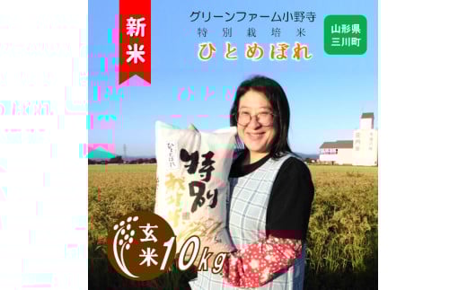 【令和7年産・玄米】グリーンファーム小野寺の特別栽培米ひとめぼれ10kg ※10月中旬頃から順次配送予定