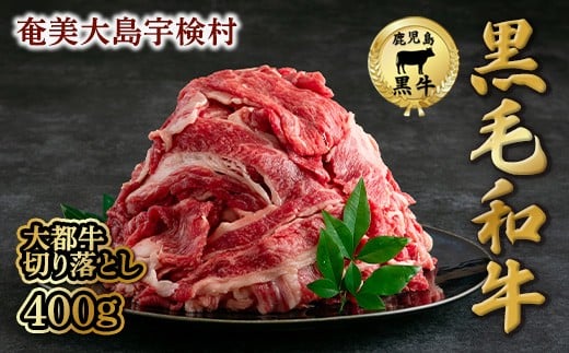 【鹿児島県産 黒毛和牛】 切り落とし 400g 冷凍【数量限定】大都牛 ブランド牛 牛 うし 牛肉 ビーフ 奄美大島 宇検村 経産牛