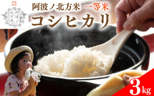 [ 単品 3kg ] コシヒカリ 令和6年産 阿波ノ北方米 1等 米 こめ ご飯 ごはん おにぎり 白米 精米 新米 卵かけご飯 食品 備蓄 備蓄米 保存 防災 ギフト 贈答 プレゼント お取り寄せ グルメ 送料無料 徳島県 阿波市 阿波ノ北方農園