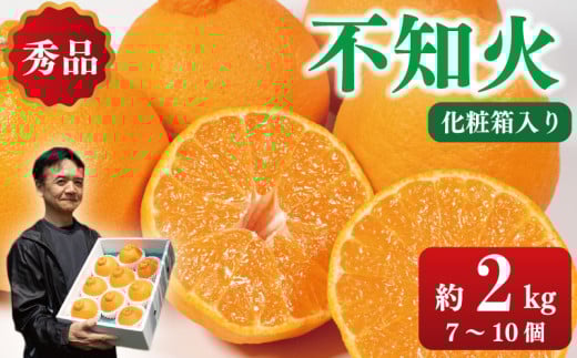 【 先行予約 】 不知火 2.0kg 7~10 個 贈答用 しらぬい みかん 蜜柑 果物 フルーツ 柑橘 オレンジ ゼリー ジュース アイス ケーキ デザート スイーツ ジャム 糖度 甘い ギフト プレゼント 贈答 ビタミン 美容 健康 送料無料 徳島県 阿波市 サトウ農園