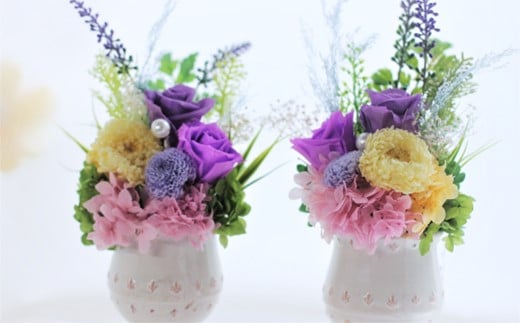 [空気をきれいする]水のいらない 季節の仏花(左右2本)一対