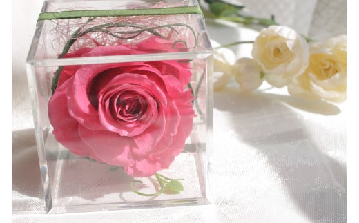 プリザーブドフラワー バラ一輪(りん) リザーブド 薔薇 ばら シンプル インテリア ギフト 贈り物 母の日 誕生日 クリスマス フラワーギフト あとりえヒロ 岩手県 北上市