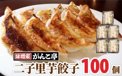 絶品!二子里芋餃子100個 (20個入×5P) たれ付 ふたご さといも ギョーザ 地産地消【10/28 NHK 定禅寺しゃべり亭 出演】ラーメン 屋が作る 手作り餃子 岩手 味噌屋がんこ亭 岩手県 北上市 G0150 冷凍 豚肉 二子 里芋 ギョーザ おかず 総菜 おつまみ 中華 お取り寄せ 焼き餃子 タレ付き 地産地消 ※12/25までの決済で 年内発送 可能