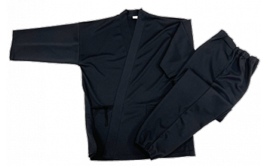 MINO作務衣【LLサイズ、ブラック】