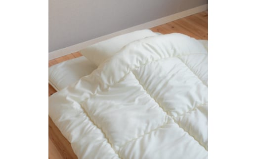 国産洗える布団3点セット(シングル/アイボリー)【1625141】