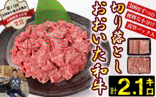 おおいた和牛切り落とし2.1kg（300g×7p） ※真空パック 【匠牧場】 牛肉 切り落とし すき焼き 牛 小分け 和牛 おすすめ 国産 おおいた和牛 バーベキュー 生産者応援の品 スピード発送 スピード ＜102-003_5＞