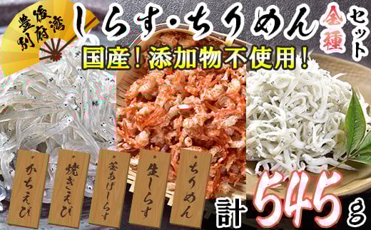 国産添加物不使用!別府湾えびとしらすの全種お試しセット 小分け 国産 海鮮丼 しらす シラス ちりめん ちりめんじゃこ おつまみ 冷凍配送 [108-038_5]