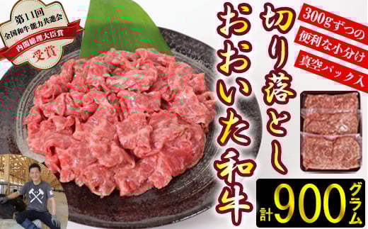 おおいた和牛切り落とし900g(300g×3p) ※真空パック 【匠牧場】 牛肉 切り落とし すき焼き 牛 小分け 和牛 おすすめ 国産 おおいた和牛 バーベキュー 生産者応援の品 スピード発送 スピード <102-001_6>