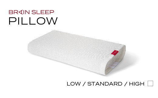 ブレインスリープ ピロー LOW ( 9グラデーション )+ カバー ( アクティブエア ) ホワイト / 枕 まくら 寝具 安眠 快眠 洗える 通気性 サステナブル