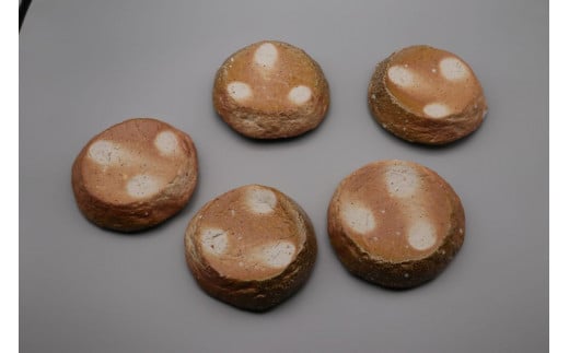 厚盛皿5客セット 明石大(あかし ひろき)作【埼玉県 久喜市 特産 陶芸 陶器 焼き物】