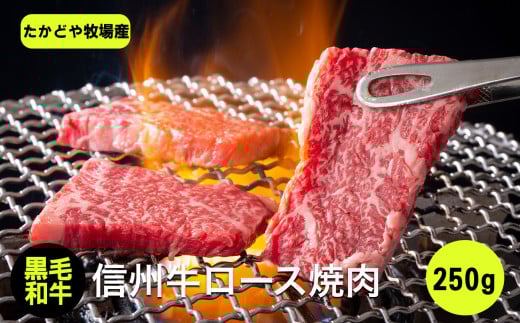 たかどや牧場産 黒毛和牛 信州牛 焼肉 250g | 肉 牛肉 黒毛和牛 信州牛 焼肉 にく やきにく 三角バラ 長野県 飯田市 信州