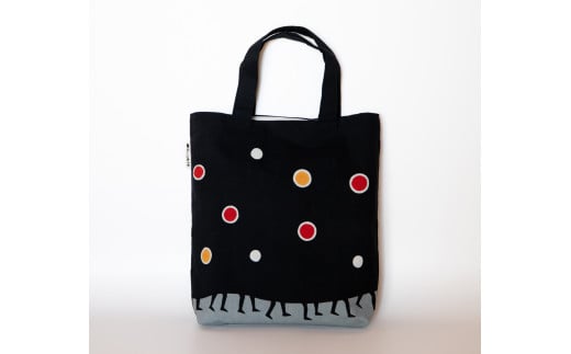 獅子舞 手提げ バック ( 20貫丸紡生地 黒色 ) | 装飾品 鞄 カバン かばん バッグ 手提げバッグ 黒色 黒 20貫丸紡生地 綿100％ 綿 獅子舞 長野県 飯田市 信州 AV05