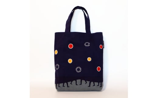 獅子舞 手提げ バック ( 20貫丸紡生地 紺色 ) | 装飾品 鞄 カバン かばん バッグ 手提げバッグ 紺色 紺 20貫丸紡生地 綿100％ 綿 獅子舞 長野県 飯田市 信州 AV06
