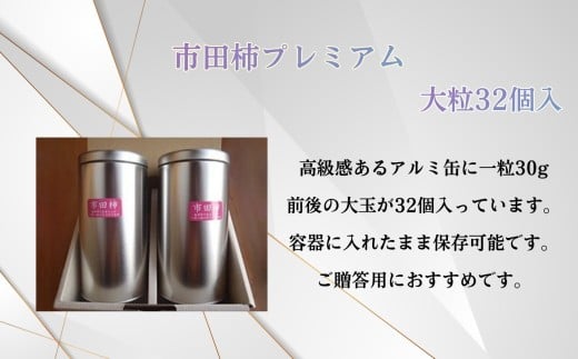 市田柿 プレミアム 16個 × 2缶 | 果物 くだもの フルーツ 市田柿 柿 干し柿 贈答用 プレゼント 贈り物 長野県 飯田市