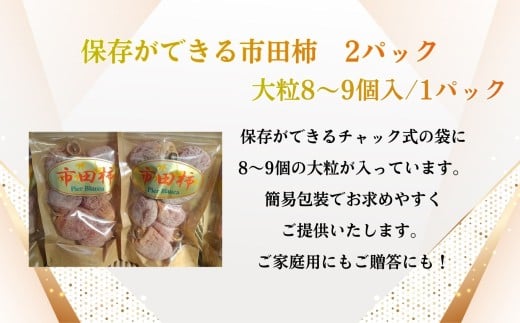 保存ができる 市田柿 2パック | 果物 くだもの フルーツ 市田柿 柿 干し柿 贈答用 プレゼント 贈り物 長野県 飯田市