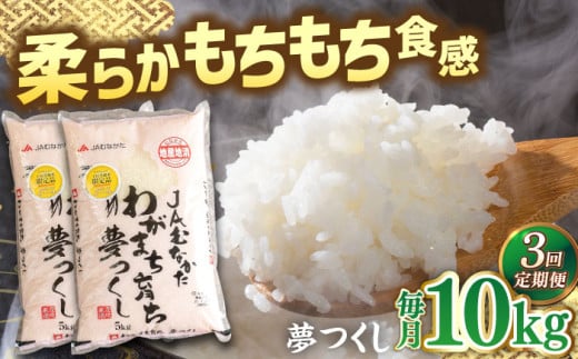 【全3回定期便】福岡産ブランド米・夢つくし5kg×2袋 ▼ 米 こめ お米 福岡 九州 白米 精米 定期便 桂川町/南国フルーツ株式会社[ADBW039]