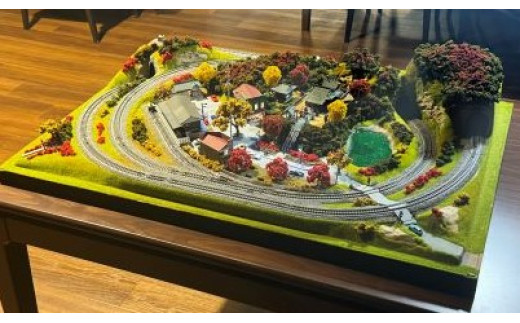 SS002-25 鉄道模型【Nゲージ】デスクトップレイアウト　紅葉の神社