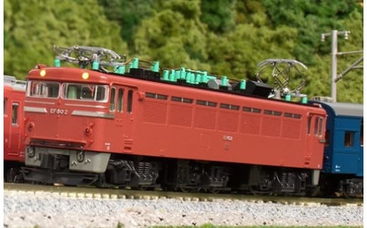 H016-25 鉄道模型【Nゲージ】EF80+貨物列車6両セット