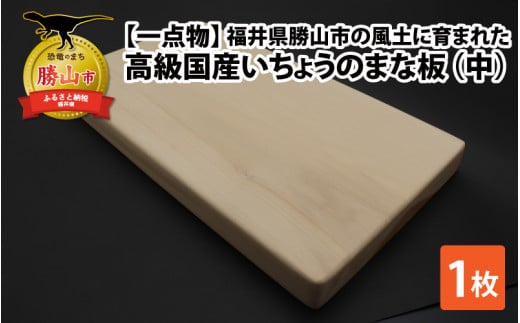 【一点物】恐竜のまち福井県勝山市の風土に育まれた 日本製高級国産いちょうのまな板(中) [B-026009]