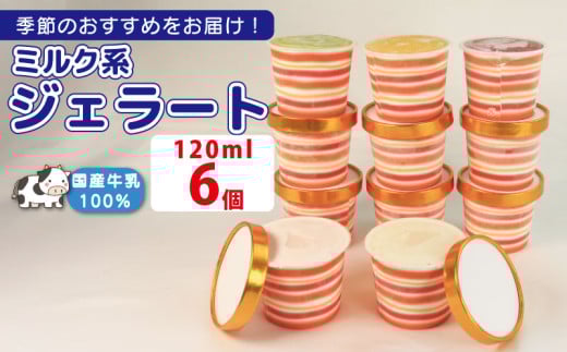 ジェラート 詰め合わせ 120ml 選べる 個数 6個 ミルク系のみ 冷凍 フルーツ ギフト プレゼント 贈答 お取り寄せ グルメ 季節限定 冷凍 徳島県 吉野川市 株式会社マイスター社