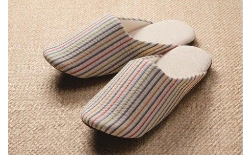 スリッパ 【Lサイズ】阿波しじらスリッパ(ストライプ) 阿波しじら 選べるサイズ 柄 7柄 ルームシューズ 部屋履き オフィス トイレ 雑貨 日用 リビング キッチン インテリア 伝統産業 特産品 雑貨 ギフト プレゼント 贈答 送料無料 徳島県 吉野川市