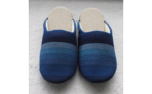 スリッパ 【Lサイズ】阿波しじらスリッパ(グラデーション) 阿波しじら 選べるサイズ 柄 7柄 ルームシューズ 部屋履き オフィス トイレ 雑貨 日用 リビング キッチン インテリア 伝統産業 特産品 雑貨 ギフト プレゼント 贈答 送料無料 徳島県 吉野川市