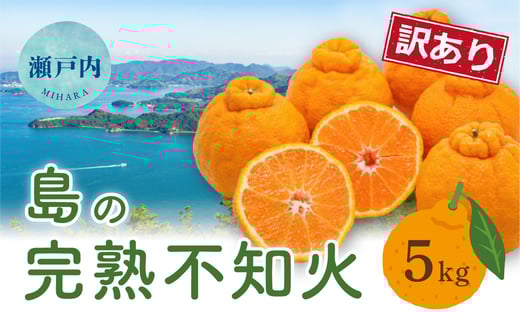 【先行受付】＜訳あり＞瀬戸内 島の不知火 約5kg 白鷺農園《2026年2月下旬～4月上旬頃出荷》 デコポン と同品種  旬 柑橘 フルーツ 果物 しらぬい デコポン わけあり 規格外 不知火 164003