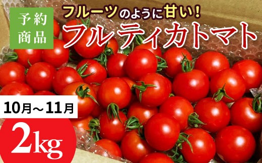 再入荷！※2025年10月～11月発送★フルーツのように甘い フルティカトマト 2kg 令和7年度産 ※予約商品※割れ保障付 6000円