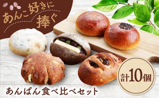 あんぱん食べ比べ 10個セット 【パンの店 カッタン】 パン あんぱん 大人気店 [MEJ009]
