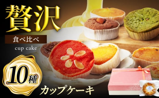 10種セット カップケーキ ひと箱で贅沢食べ比べ！ 【菓子工房オアシス】 焼き菓子 ギフト 焼き立て [MGF003]