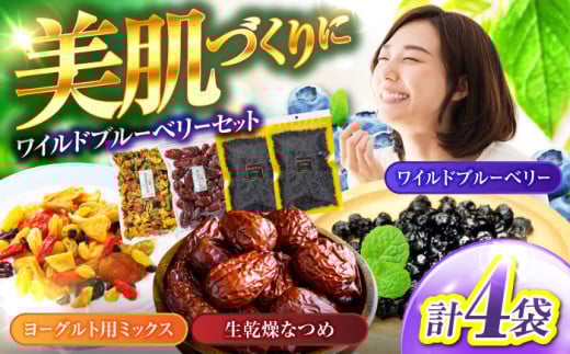 ＜ポリフェノールたっぷり＞ ワイルドブルーベリー 700gセットB(ヨーグルト用ミックス)【多々楽達屋】 砂糖不使用 ドライフルーツ なつめ たたらちや tataratiya [MAD015]