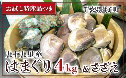 九十九里産 大粒 天然はまぐり4.0kg&さざえセット ふるさと納税 はまぐり 蛤 天然 さざえ サザエ 節句 ひな祭り ひなまつり 手土産 送料無料 SHF005