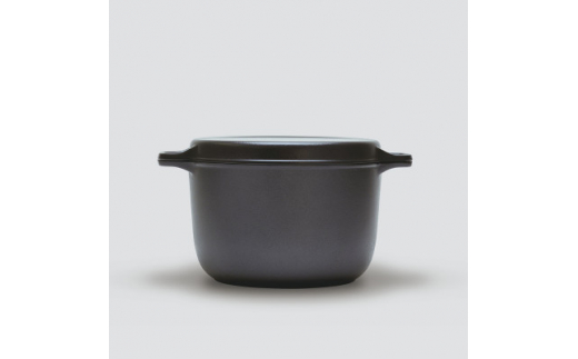 ＜ガス火専用＞無水調理ができ、フタはフライパンになる アルミ鋳物鍋「味わい鍋」両手特深22cm【1137359】