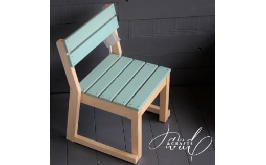 ＜&CRAFTS＞キッズスタッキングチェア -Blue-【1257926】