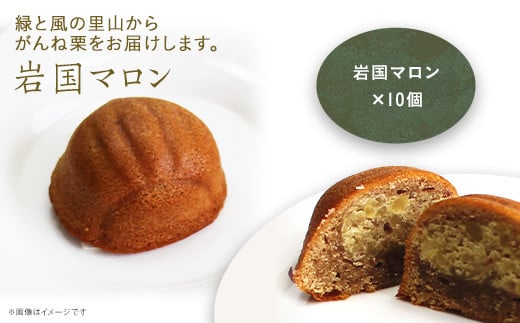 岩国マロン 10個セット(がんね栗をたっぷり使ったマドレーヌ)【里山カフェ コンディトライHAKU】