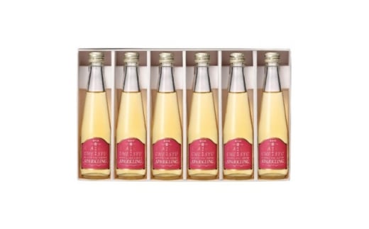 <白山の地酒>萬歳楽 加賀梅酒スパークリング 200ml×6本セット【1622249】