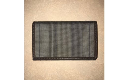 牛首紬　名刺入(やたら縞・ネズ茶)【1071527】