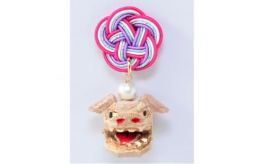 加賀獅子ピンバッジ×水引【1236325】