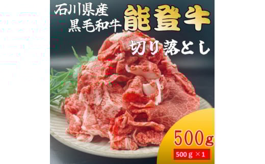 能登牛 切り落とし 500g×1パック【1483361】
