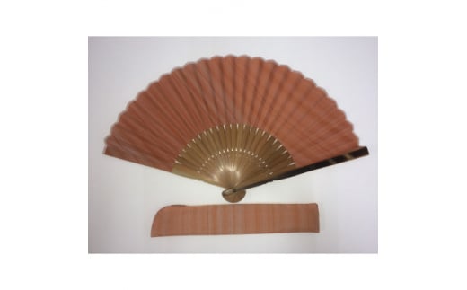 牛首紬　扇子セット(焼縁・さくら)【1492873】