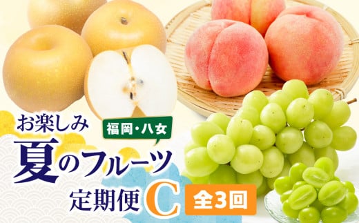 福岡八女 お楽しみ夏のフルーツ定期便C|<配送不可:北海道・沖縄・離島>